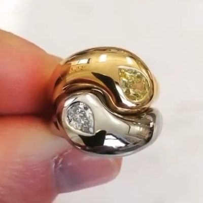 0.6 Carat Round Cut Mini Knot Ring with Zircon Rounds