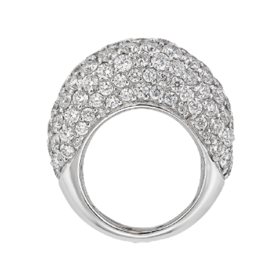 7.30 carats Round Cut Zircon Dome Ring