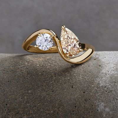 1.5CT Old European Cut Antique Zircon Engagement Ring