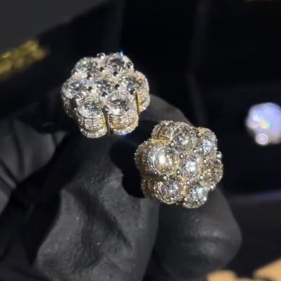 6ct Round Cut Zircon Luxury Sterling Silver Stud Earrings