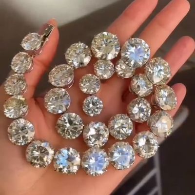 240ct Round Cut White Sapphire Statement Necklace