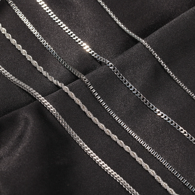 Hip-hop simple style multi-style single chain necklace