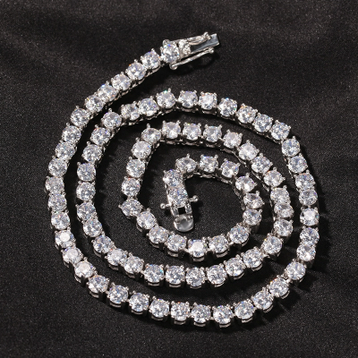 Hip Hop Zirconia Tennis Necklace