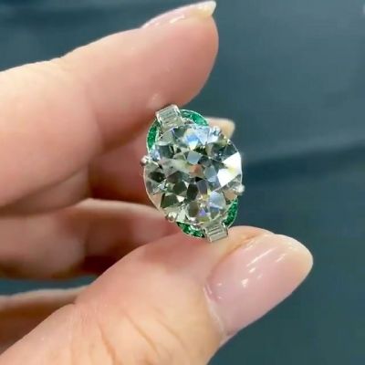 5ct Round Cut White Sapphire Engagement Ring