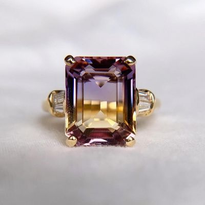 6ct Emerald Cut Tourmaline Sapphire Engagement Ring