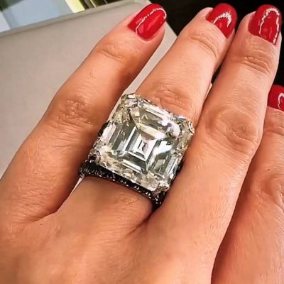 15ct Asscher Cut White Sapphire Wedding Ring