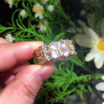 7.85ct Round Cut White Sapphire Men's Eternity Ring