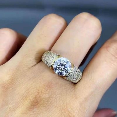 4ct Round Cut Handmade Men's Ring