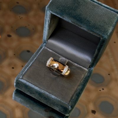 0.21ct Round Cut Handmade Band Ring  