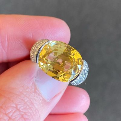 5ct Oval Cut Sterling Silver Handmade Ring 