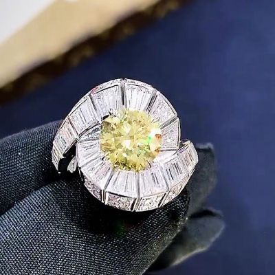 3ct Round Cut Sterling Silver Handmade Ring 