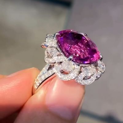 10ct Princess Cut Purple Zircon Sterling Silver Wedding Ring