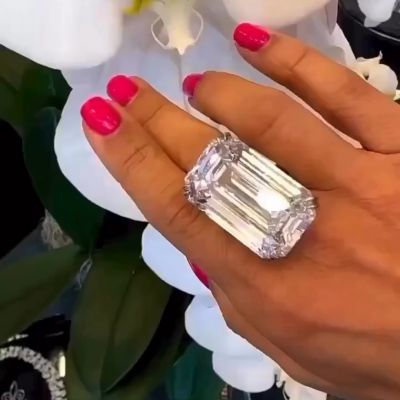 20ct Emerald Cut White Zircon Luxury Handmade Sterling Silver Wedding Ring