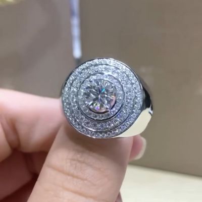 18ct round cut Zircon luxury sterling silver handmade ring