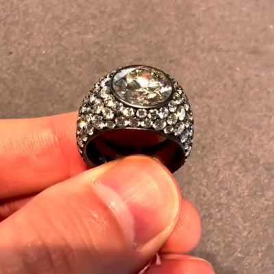 16ctw Round Cut Zircon Handmade Sterling Silver Ring