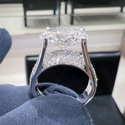 8ct oval cut Zircon handmade sterling silver ring