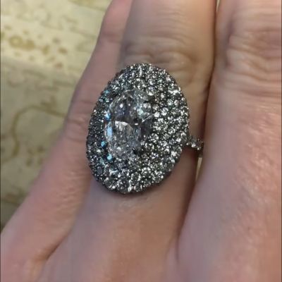 6ct Oval Cut Zircon Sterling Silver Handmade Engagement Ring