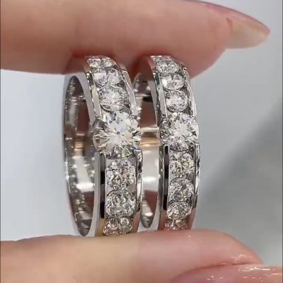 6ct Round Cut Zircon Handmade Sterling Silver Engagement Ring