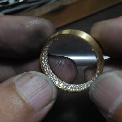 2ct round-cut Zircon handmade sterling silver and yellow gold plated ring