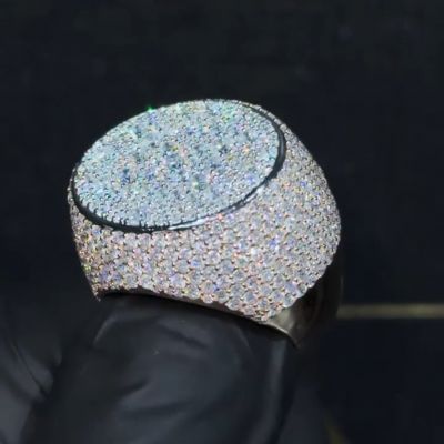 4ct round-cut sterling silver handmade ring