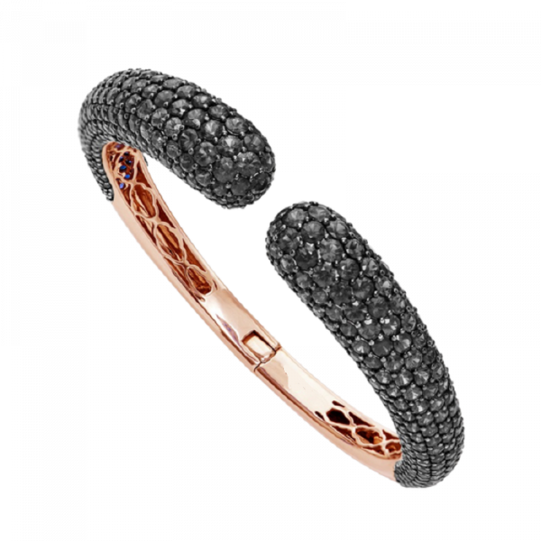 21.00ct Round Black Zircon Dome Bracelet