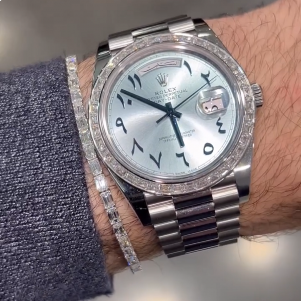 15ct emerald-cut Zircon sterling silver handmade bracelet