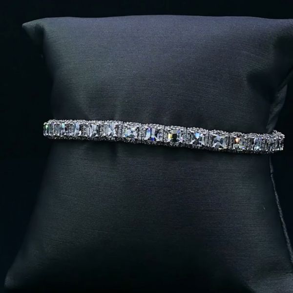 10ct laser-cut sterling silver handmade bracelet