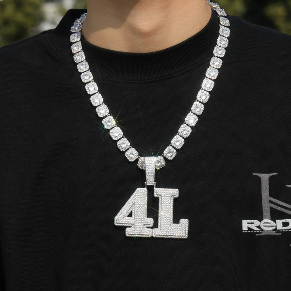 Custom Large Letters Hip Hop Street Fashion Necklace