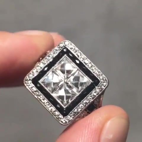 6ct Princess Cut White Sapphire Engagement Ring