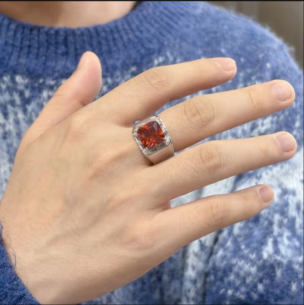 3ct oval cut gemstone sterling silver handmade ring