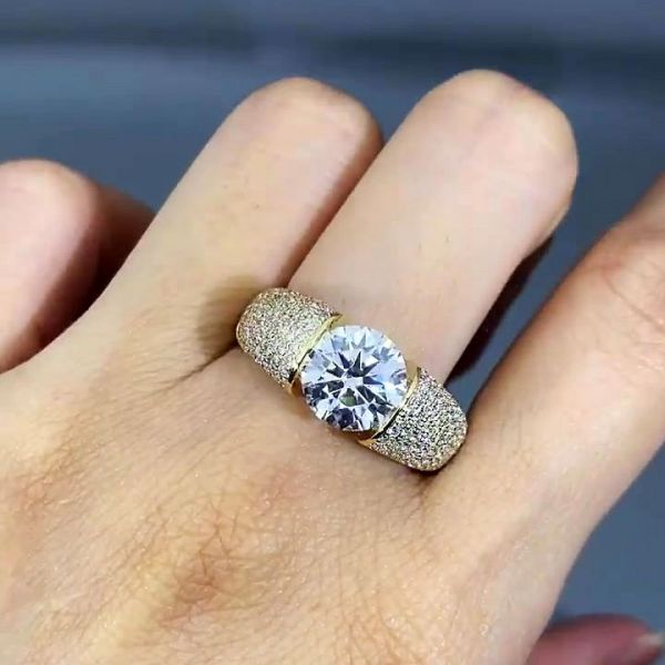 4ct Round Cut Handmade Men's Ring