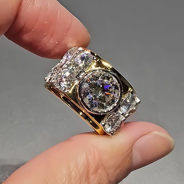 3ct Round Cut Handmade Sterling Silver Men's Ring