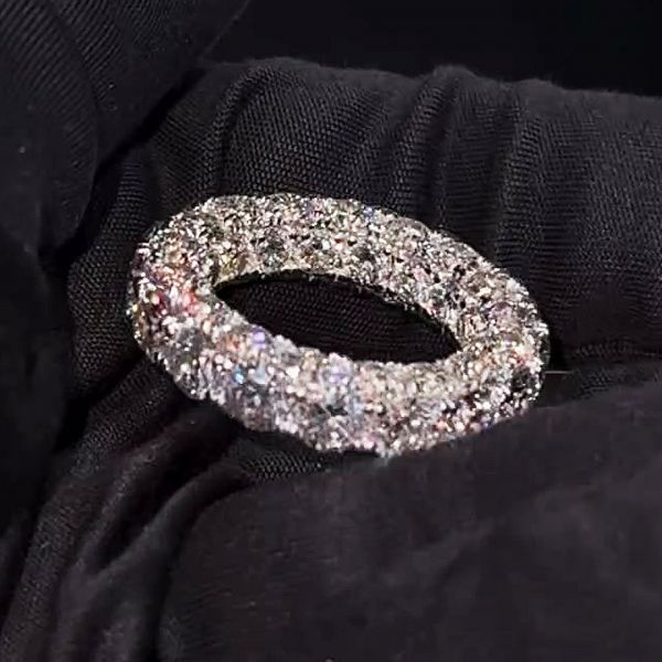 5ct Round Cut Sterling Silver Handmade Ring 