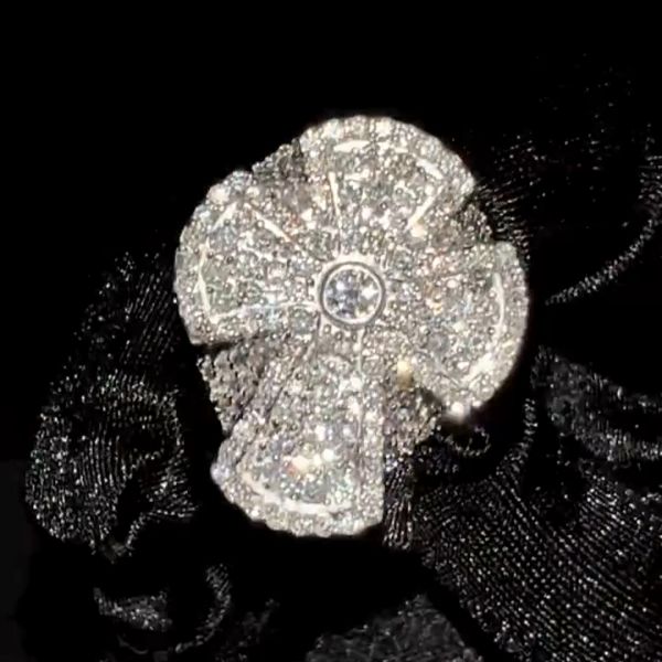 12ct round cut Zircon cross design style luxury sterling silver handmade men's ring