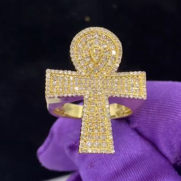 Pear Cut Zircon Luxury Sterling Silver Plated Yellow Gold Handmade Ring