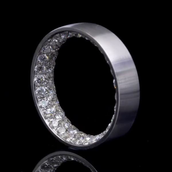 16ct round cut Zircon luxury handmade sterling silver ring