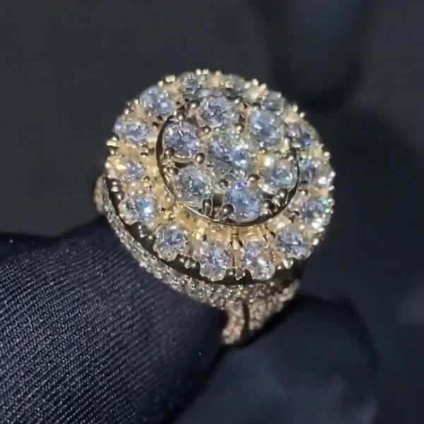 12ct round cut Zircon handmade sterling silver and rose gold plated ring