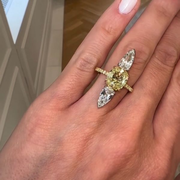 5ct Oval Cut Yellow Zircon Handmade Sterling Silver plated yellow gold Ring