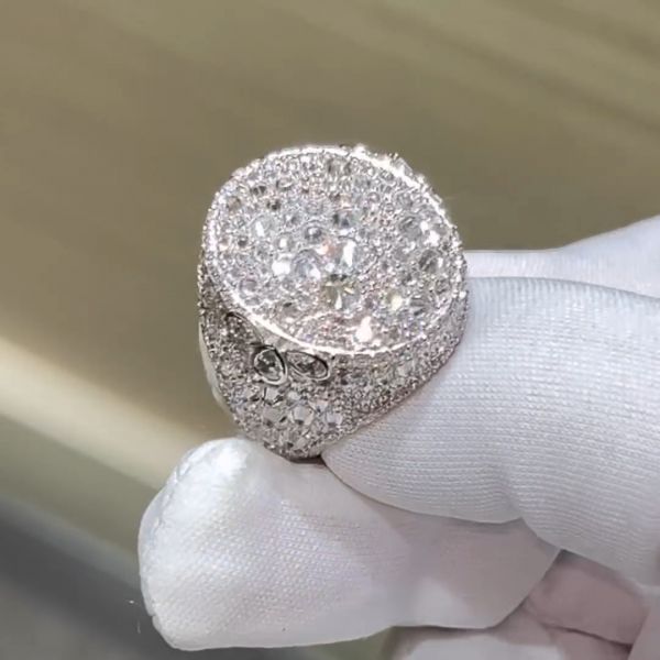 23ctw Tapered Cut Zircon Sterling Silver Handmade Ring