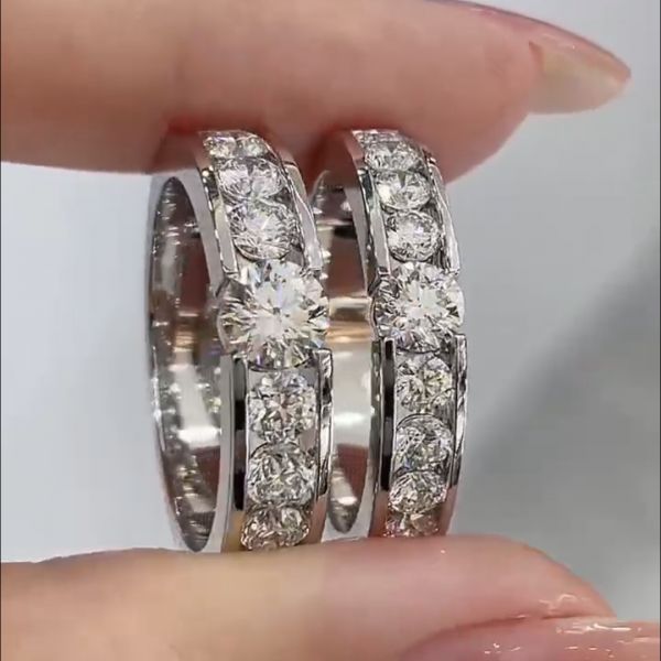 6ct Round Cut Zircon Handmade Sterling Silver Engagement Ring