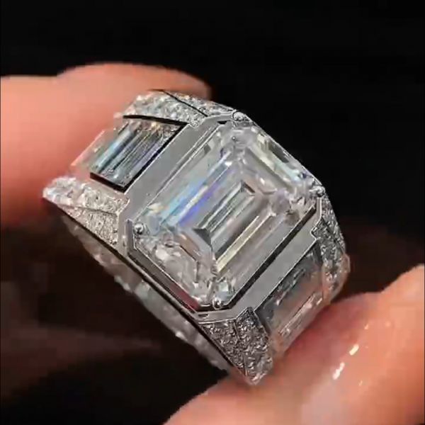 8ct cushion cut Zircon handmade sterling silver ring